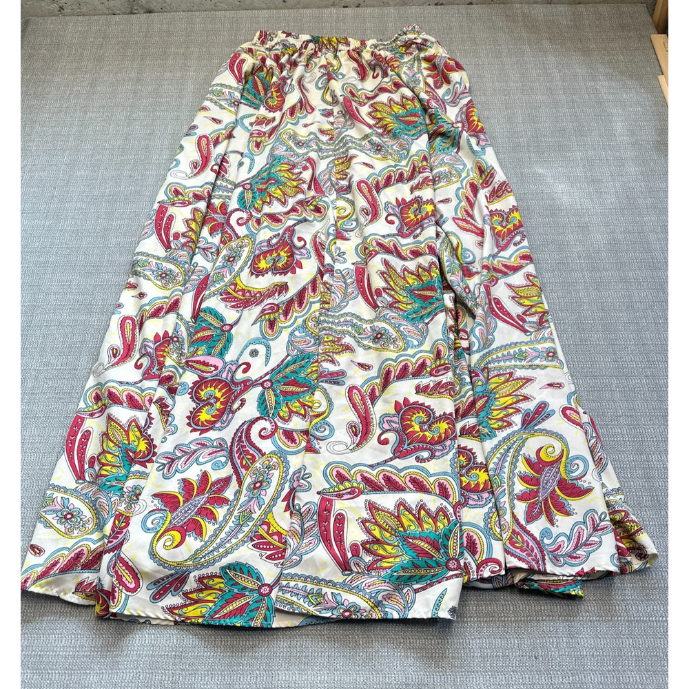 Lucky &‎ Coco Maxi Skirt Large Paisley Colorful Hippie Boho Long Full Festival